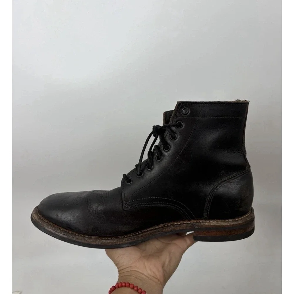 Oak Street Bootmakers Leather Trench Boots Size 11 D Natural Dainite Soles USA